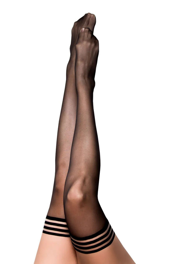 Taylor - Silky Sheer Thigh High - Size a - Black - US Stores