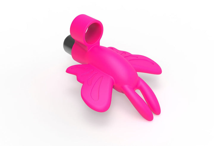 The 9's Flirt Finger Butterfly Finger Vibrator - Pink - US Stores