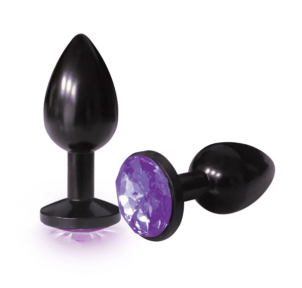 The 9's the Silver Starter Anodized Bejeweled Stainless Steel Plug - Violet - US Stores