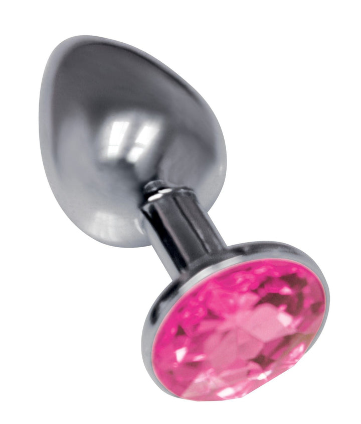 The 9's the Silver Starter Bejeweled Stainless Steel Plug - Pink - US Stores