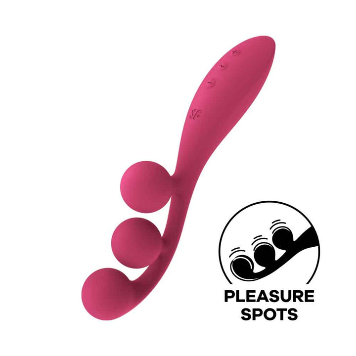Tri Ball 1 Lay on Vibrator - Red - US Stores