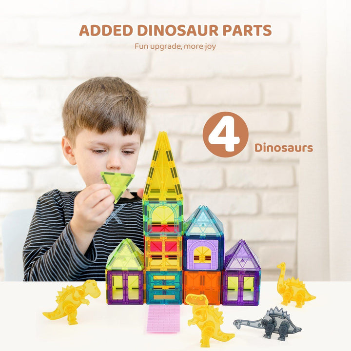 VEVOR Magnetic Tiles Magnetic Building Toy 56 PCS Magnet Blocks for Kids 3D Set - US Stores