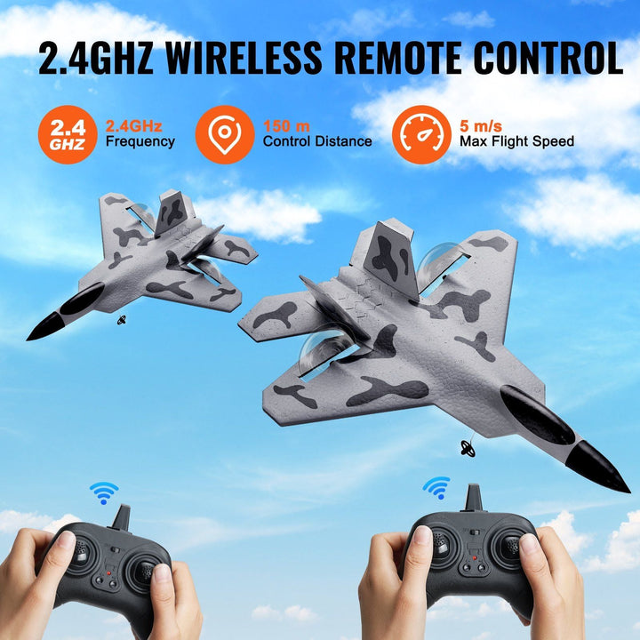 VEVOR RC Airplane Fighter EPP Foam RC Plane Toy with 2.4 GHz Remote Control - US Stores