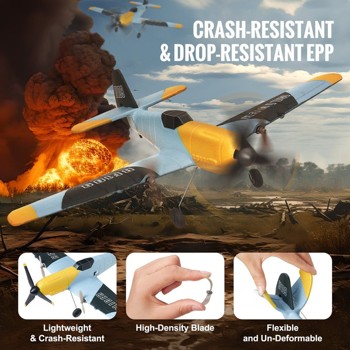 VEVOR RC Airplane WWII Fighter EPP Foam RC Plane Toy with 2.4 GHz Remote Control - US Stores