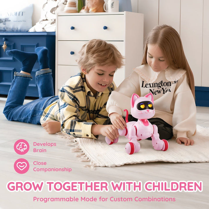 VEVOR RC Robot Cat Toy for Kid Talking Dancing Touch Remote Control Programmable - US Stores