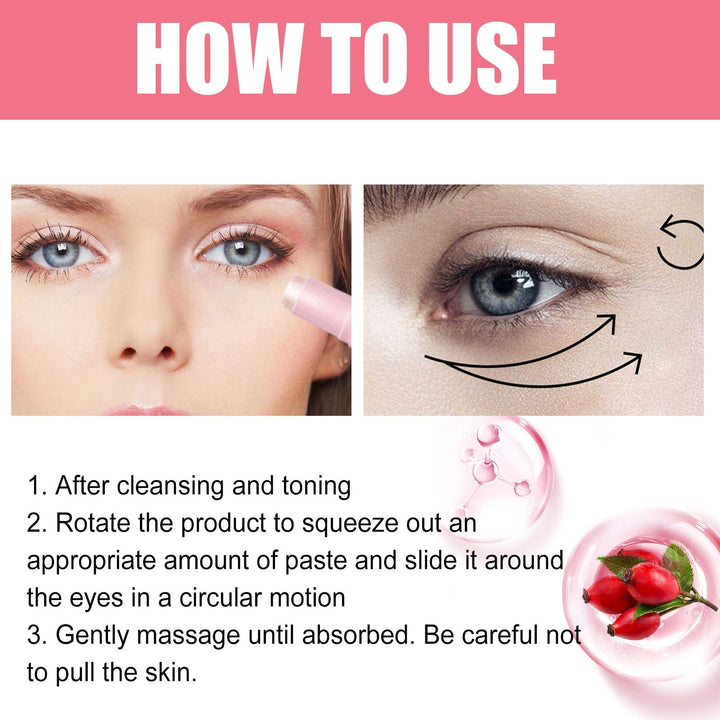West&Month Rosehip Eye Cream Stick, Eye Area Moisturizing Light Line Dark Circles Lift Firming Eye Cream - US Stores
